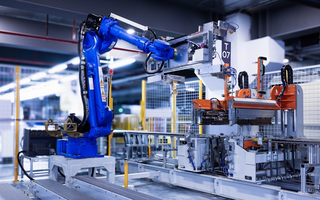 Picture showing an automation cell with a robot arm